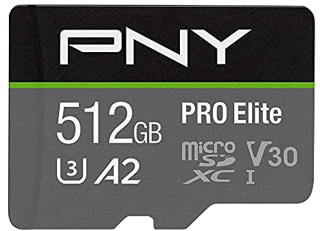 PNY U3 Pro Elite MicroSD Card - 512GB - (P-SDUX512U3100PRO-GE)