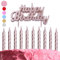 GET FRESH Rose Gold Birthday Cake Candles Set – 10-Pack Spiral Candles and Happy Birthday Candles Cake Topper – Elegant Bday Candles and Letter Candles Cake Decoration – Unique Pink Birthday Candles
