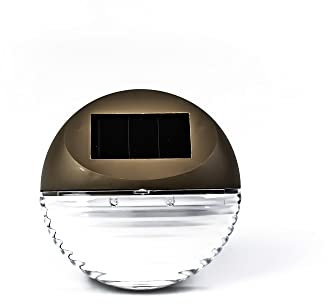 Status Hobart Outdoor Garden Fence Solar Light / 3 Pack of 11 Centimeter Diameter White Light/Fence Lights/Waterproof Garden Fence Solar Light/Rechargeable Battery Included