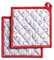Maison d 'Hermine Fairy Christmas Set di 2 presine in cotone 100% per barbecue, microonde, Natale del Ringraziamento, (20cm x 20cm)