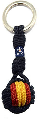 HISPANIA COLORS SINCE MMXI SPAIN Llavero BALÓN PEQUEÑO con LA Bandera DE ESPAÑA EN LA Bola (Azul Marino)