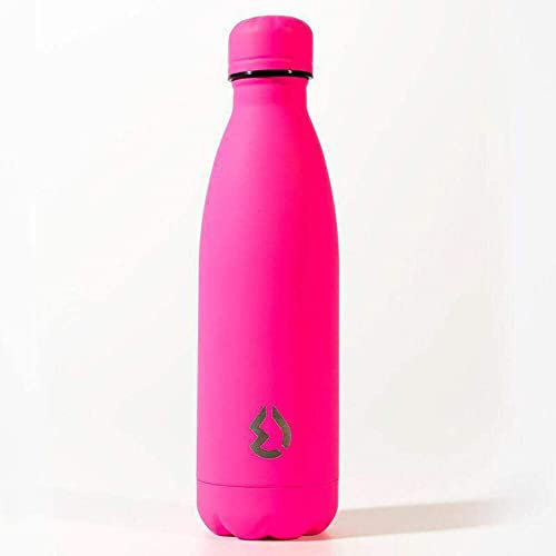 Botella Water Revolution Termo INOX. Premium 500ml antigoteo, Alta Resistencia, BPA Free (Rosa Flúor)
