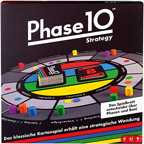 Mattel Phase 10 Strategie Brettspiel für 6 Spieler ab ca. 7 Jahre