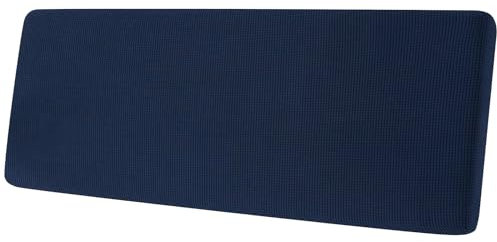 Sofa Sitzkissenbezug, Sofa Sitzkissenbezug Stretch, Elastischer Kissenbezüge, Husse Überzug Bezug Für Sofa Sitzkissen, rutschfest Stoff Tartan (Dunkelblau,Großer 3-Sitzer)