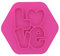 LissieLou Keksstempel Love in Bubble, Valentinstagsgeschenk, Herzform, Zuckerguss, Fondant, Prägung, Hellrosa