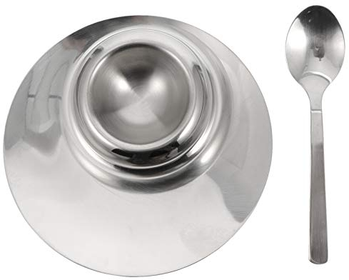 1 Jeu Plateau à Oeufs En Acier Inoxydable Plateau à Œufs Présentoir à Œufs Porte-oeufs Porte-ustensile Coquetier En Métal Coquetier Dur Porte-œufs Frais Repose-cuillère Ancien