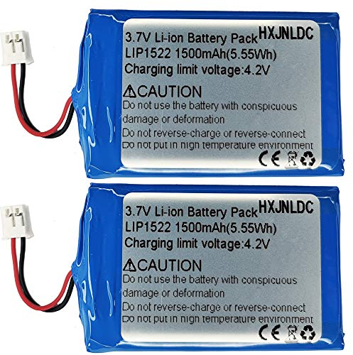 Batería DC 3.7V 1500mah for Sony PS4 reemplazo de la batería del Controlador (CUH-ZCT1U, CUH-ZCT1E, CUH-ZCT1A, CUH-ZCT1H, 2015 y Modelos anteriores), lip1522, Gen 1, versión Antigua, Enchufe Grande