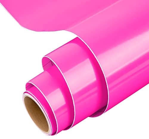 IModeur Rose Red Permanent Vinyl for Cricut, 12 x 5 Ft Permanent Vinyl Roll for Cricut, Silhouette & Cameo, Vinyl for Mug, Cup, Window & Home Decal, and other DIY projects