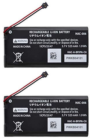 PowerTrust 2er-Pack 525mAh HAC 006 HAC006 Akku für Nintendo Switch HAC-006 HAC-015 HAC-016 HAC-A-JCL-C0 HAC-A-JCR-C0 Switch NS Joy-Con Controller