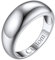 FOCALOOK personalisiert Dom Ring Ehering Verlobungsring Trauring Edelstahl Croissant Ring Statement Ring Antragsring Partnerring Modeschmuck für Mutter Großmutter Größe 57 (18.1)
