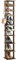 HOME BI 10-Tier Vertical Shoe Rack, Corner Shoe Tower, Slim Shoe Organizer with Two Hanging Hooks, Wooden Shoe Storage Stand for Entryway, Hallway, Closet, Rustic Brown