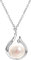 Aleasha Süßwasserperlen Anhänger Halskette Silber 925 Sterling Silber Perlenkette Damen Natürliche Perlen Zirkonia Schmuck Geschenk 45cm