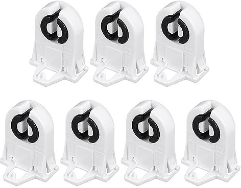 YOKIVE 7Stk Fluoreszierend Licht Halterung T8 Lampe Steckdose G13 Basis Nicht Geshuntete Steckdose Licht Ersatz Teile Toll für Haus Büro (Weiß 2A AC 500V)