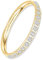 YEBOCIYO Eternity Ring Gold Damen Ring 10 Ewigkeitsringe Titan Verlobungsringe Eheringe Valentinstag Trauringe Memoirering Jubiläum Aussage Stapelring für Herren Mit Voller Gold 2mm
