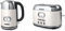 Muse Wasserkocher und Toaster Set, 2er Frühstücks-Set mit Retro Wasserkocher und 2 Scheiben Toaster mit analoger Anzeige, beige und Edelstahl