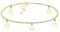 Sofia Milani - Bracelet de Cheville pour Femme en Argent 925 - Plaqué Or - avec Pendentif en Forme d'Étoile - A0008