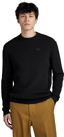 G-Star RAW Herren Pullover Knitted Sweatshirt, Schwarz (dk Black D23930-C868-6484), L