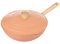 KASANOVA wok con coperchio vari colori Pot Art, padella alta induzione, wok antigraffio, antiabrasione,induzione e altri piani cottura, lavabile in lavastoviglie (Rosa, 28 Cm)