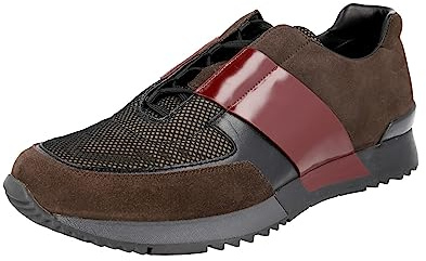 Prada Herren Grau Leder Sneaker 4E2572 43 EU/UK 9