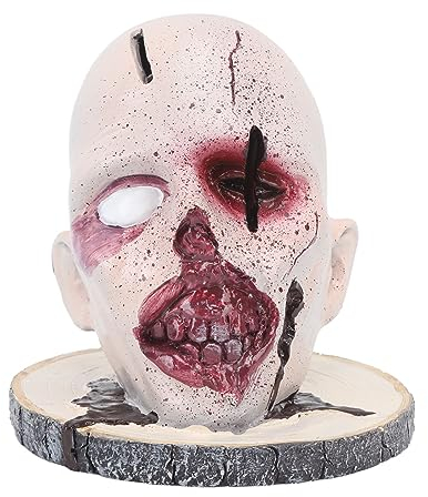 Syangkaitian Horror Kitchen Fruit Knife Holder, Funny Desktop Knife Block Fruit Knife Storage Rack Home Decor,Knife Holder Head Horrr Skull Knife Storage Rack for Halloween Home Decor Kitchen Ornament
