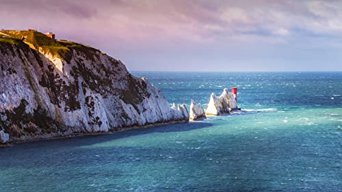 Jigsaw Puzzles For Adults 1000 Pieces Needles Chalk Rocks And 19Th Century Lighthouse On The Isle Of Wight, England 75 * 50Cm