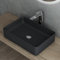 Mai & Mai Vasque à Poser 58x37x13,5cm Lavabo en Céramique Noir Mat avec Nano-revêtement BR105D