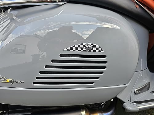 Vespa GTS 125 200 250 300 GTV Aufkleber für die hintere rechte Seite mit Lüftungsschlitzverlängerung,3D Gel