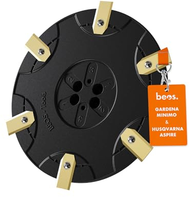 BEOS® Premium Tuning - Disque Rotatif Compatible avec Gardena Sileno Minimo & Husqvarna Automower Aspire - Plateau de Coupe pour 6X Lames - Disque de Coupe renforcé de Fibres de Verre - Ø 180 mm