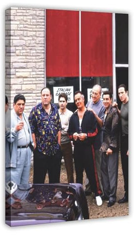 MAHWER Poster mit der Sopranos-Familie, Tony Soprano, Film-Fotoposter, Leinwand, Poster, Schlafzimmer, Dekoration, Sport, Landschaft, Büro, Raumdekoration, Geschenk, Rahmen-Stil, 20 x 30 cm
