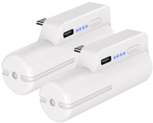 Battery Pack for Meta Quest 2(2 Packs), Fast Charging 5000mAh Lightweight Portable VR Extend Accessories Rechargeable Power Bank with Power Indicator for Extra 3 Hours Playing Time