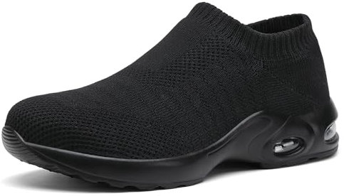 LUPWEE Zapatillas de Deporte para Mujer, Ligeras, Informales, Transpirables, para Caminar, Correr, Entrenamiento, para Mujer,Negro 38