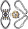BeneLabel Silent Bearing Swing Swivel Rotational Safety Device, Swing Swivel Hanger, Swivel Hardware with 360° Rotation for Aerial Yoga Tree Swing, Hammock Chair, Climbing Rope, Yoga, Hanging Hammocks