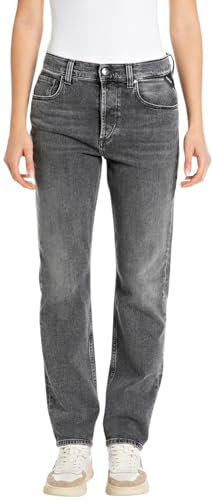 Replay Damen Jeans Maijke Straight-Fit, Grau (Medium Grey 096), 29W / 30L