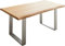 DELIFE Esszimmertisch Edge Eiche Natur 160x90 Edelstahl Schmal Live-Edge Esstisch