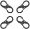 4 Pcs S Carabiner Clip, Small Carabiner Clips, Mini Stainless Steel Dual-Spring S-Shaped Keychain Hooks with Secure Lock, Multi-Purpose for Home, Outdoor Hiking, Camping, Fishing, Travel, Keys