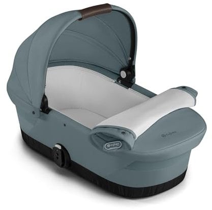 CYBEX Gold GAZELLE S Cot Kinderwagenaufsatz, Ab Geburt bis ca. 6 Monate (max. 9 kg), Für CYBEX Gazelle S und e-Gazelle S, Stormy Blue