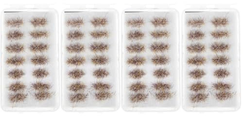 Tofficu 4 Cajas Modelo De Cesta De Hierba Materiales De Base para Miniaturas Racimo De Cesped Artificial Matas Tupidas Verdes Terreno De Juego De Guerra En Miniatura Planta El Plastico