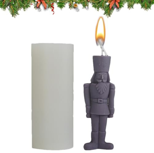 Moule à bougie en silicone, moule à bougie en forme humaine, moule à bougie réutilisable, moule à statue casse-noisette, moule à bougie à gâteau, moule à bougie au chocolat, moule à statue de roi,