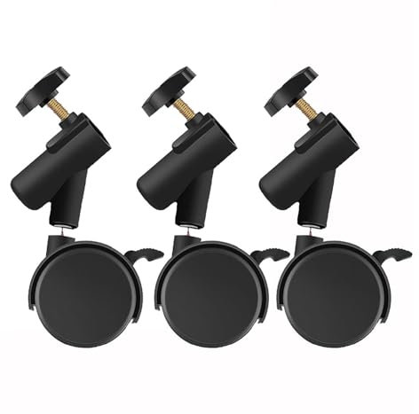 Andoer 3pcs/set Flexible Swivel Casters Wheels with 16mm Diameter Mounting Holes for Photography Light Stand Tripod Wheels