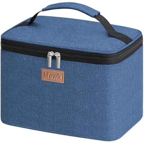 Lifewit 9L Bolsa Termica Porta Alimentos Pequeña, Bolsa Comida Trabajo para Hombres y Mujeres, Lancheira Termica, Nevera Portatil Tela, Lunch Bag para Picnic, Trabajo, Oficina, Escuela, Negro