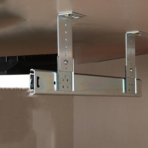 Keyboard Shelf Slide - Smooth Mute Ball Bearing Runners Guide | Under Desk Pull Out Tray Rail, Height Adjustable Telescopic Drawer Runners | Table Extension Slides