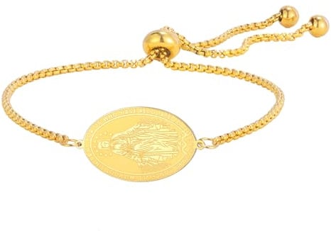 TEAMMER Wunderschönes Jungfrau Maria Armband Religiöses Rosenkranz Anhänger Gebetsarmband Glaubensschutzschmuck für Frauen und Männer
