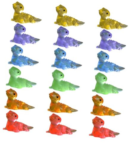 Toyvian Set Di 18 Piccole Statuette Di Lucertole in Resina Per Decorare Giardini in Miniatura