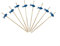 Blue Fish Lot de 100 pics à apéritif et brochettes de fruits pour événements sur le thème de la mer 12 cm de long