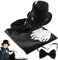 Csafyrt Costume de Magicien Kids prétend Jouer Le Jeu de rôle Jeu Magicien Comprend Un Chapeau, des Gants, des Baguettes, Cravates et Capes pour Habiller Costumes pour l'Halloween, la fête, la