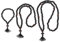DICOSMETIC 3Pcs Christian Orthodox Prayer Rope Wooden Chotki 30/80/100 Knots Anglican Prayer Beads Black Cross Blessing Prayer Beads with Tassel Religious Gift for Men Women