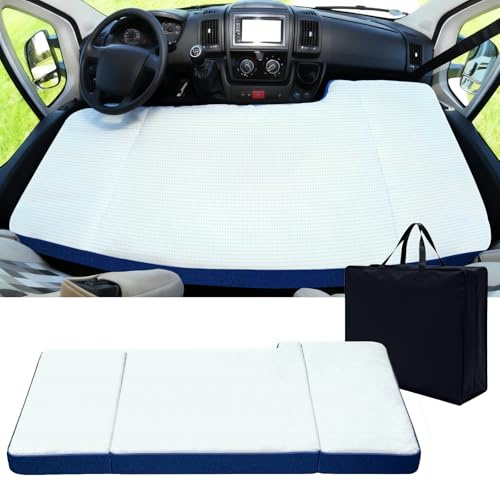 xxjolavv Dicke warme atmungsaktive Faltbare Fahrzeugmatratze kompatibel mit FIAT Ducato Citroen Jumper Peugeot Boxer Typ 250 Camper(2002 – 2026)tragbare Klappmatratze Wohnmobil Camping Camper Zubehör