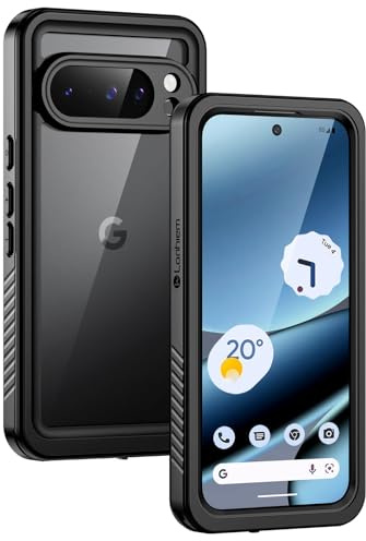Lanhiem für Google Pixel 10 Pro Hülle IP68 Wasserdicht Stoßfest | Handyhülle Pixel 10 Pro, 360 Grad Schutzhülle, Staubdicht Outdoor Panzerhülle, mit Eingebautem Displayschutz, Schwarz
