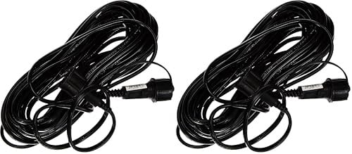 Konstsmide 2377-000 10m Verlängerungskabel für LED Biergartenlichterketten (2378; 2379) / für Außen/schwarzes Kabel, Grün/Grau (Packung mit 2)
