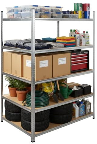 Pro&Basics Schwerlastregal 180x90x80 Kellerregal Metallregal mit Holzeinlage 100KG Fachlast